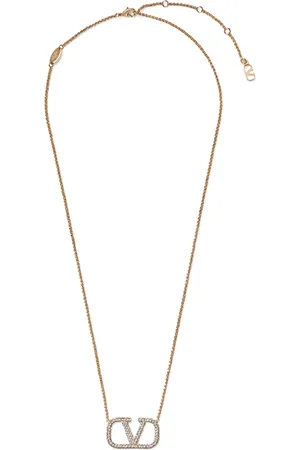 VALENTINO GARAVANI Embellished VLogo Necklace