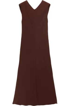 Prada Satin Crepe Midi Dress
