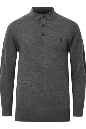 AllSaints Merino Wool Mode Polo Shirt