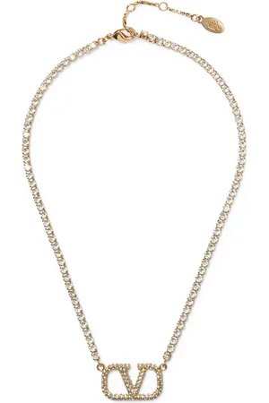 VALENTINO GARAVANI Embellished VLogo Necklace