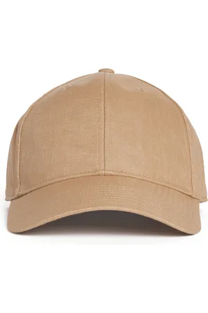 Ralph Lauren Leather-Trim Linen Cap
