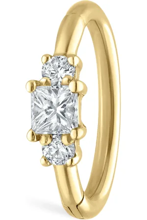 Maria Tash Diamond Princess Single Hoop Earring