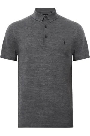 AllSaints Merino Wool Mode Polo Shirt