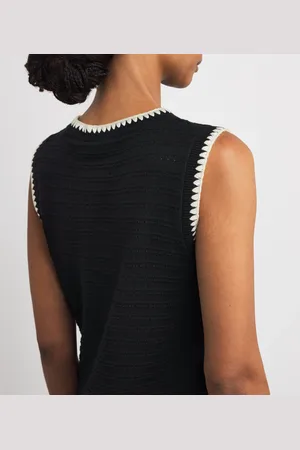 Varley Cotton Pointelle Dwight Knitted Midi Dress