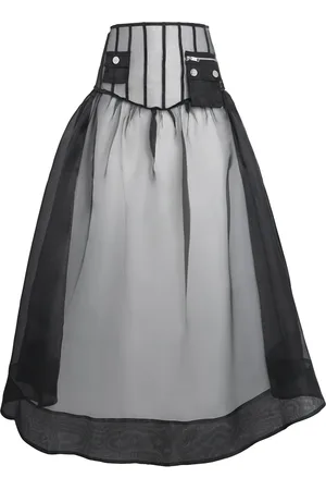 Ganni Organza Pocket-Detail Maxi Skirt