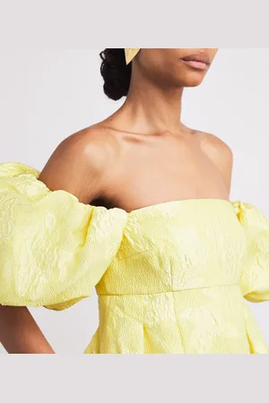 Rebecca Vallance Crêpe Floral Embroidery Benette Gown