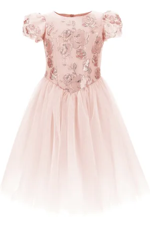 MONNALISA Tulle Rose Dress