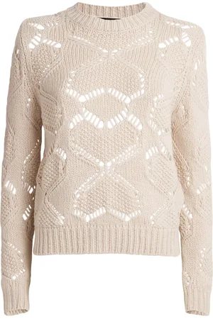 Max Mara Virgin Wool-Blend Open-Knit Sweater