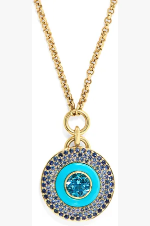 Emily P. Wheeler Mixed , Sapphire and Topaz Earth Water Necklace