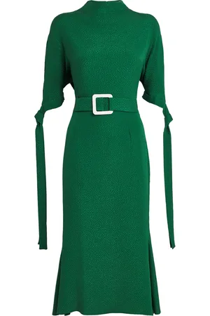 Edeline Lee Bubble Jacquard Pedernal Midi Dress