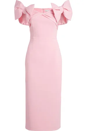 Rebecca Vallance Crêpe Bow-Detail Isabella Midi Dress