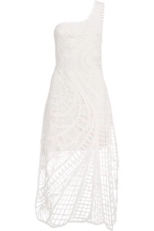 Maje Cotton Crochet Midi Dress