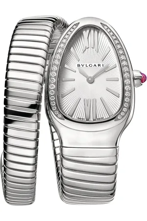 Bvlgari Stainless Steel and Diamond Serpenti Tubogas Watch