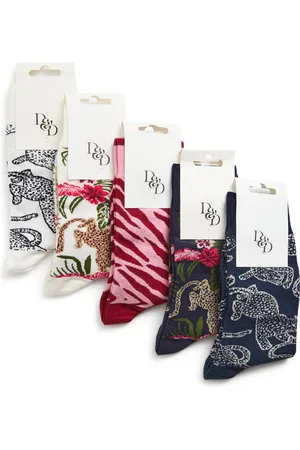 Desmond & Dempsey Cotton-Blend Patterned Socks