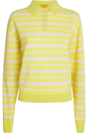 Guest In Residence Cashmere Stripe Polo Shirt