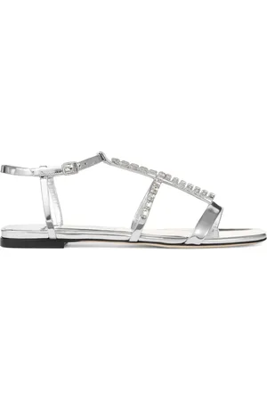 Jimmy Choo Gwyn Flat Leather Sandals