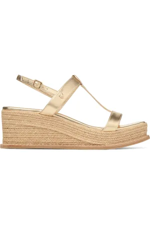 Jimmy Choo Theia 60 Leather Wedge Sandals