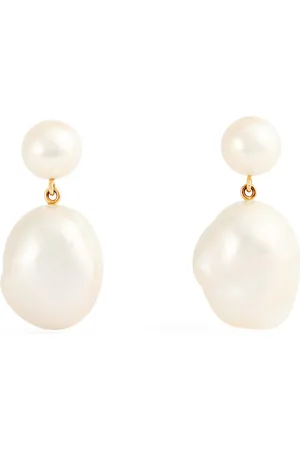 SOPHIE BILLE BRAHE Yellow and Pearl Venus Blanc Earrings