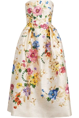 Mary Katrantzou Satin Emile Midi Dress