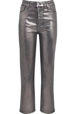 Frame Coated Le Sleek Straight Jeans