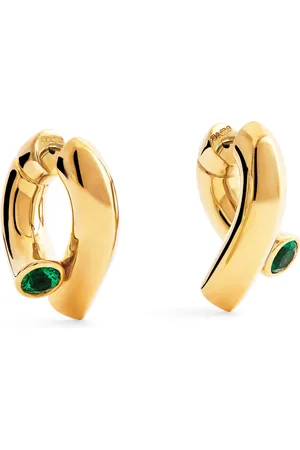 Tabayer Yellow and Emerald Oera Earrings