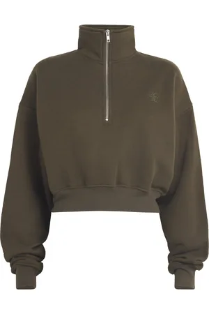 ÉTERNE Cropped Half-Zip Sweatshirt