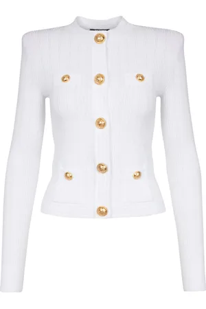 Balmain Rib-Knit Cardigan