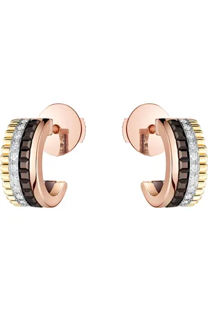 Boucheron Mixed and Diamond Quatre Classique Mini Hoop Earrings