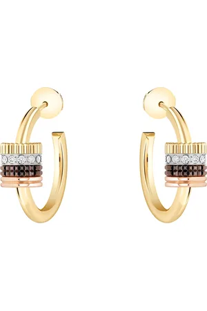 Boucheron Mixed and Diamond Quatre Classique Hoop Earrings