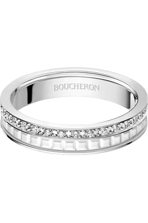 Boucheron White and Diamond Quatre Double White Edition Wedding Band