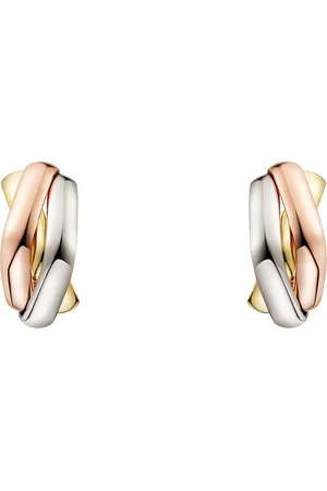 Cartier Rose and Yellow Gold Trinity Box Earrings