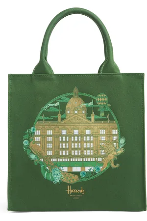 HARRODS Small Cotton Heritage Shopper Bag