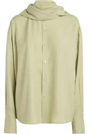 Carven Silk Scarf-Detail Shirt