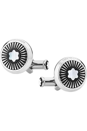 Montblanc Stainless Steel and Mother-of-Pearl Star Cufflinks