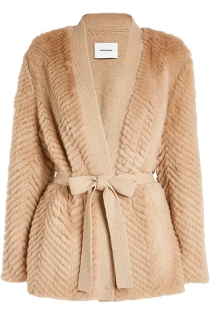YVES SALOMON Mink-Merino Belted Cardigan