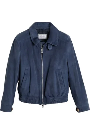 Brunello Cucinelli Suede Bomber Jacket
