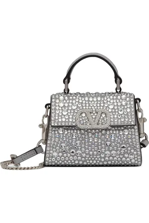 VALENTINO GARAVANI Crystal-Embellished VSling Top-Handle Bag