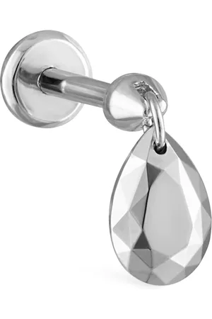 Maria Tash Faceted Pear Charm Single Threaded Stud