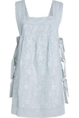 LORETTA CAPONI Lace-Trim Fiocchini Top