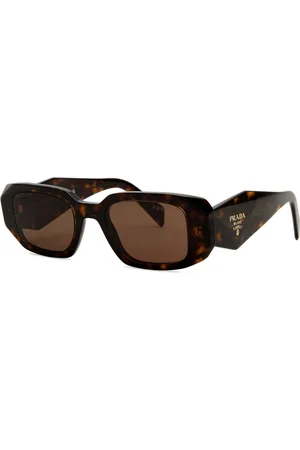 Prada Rectangle-frame Sunglasses Designer-engraved Lenses, Designer-stamped Temples, 100% UV Protection
