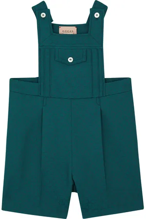 Gucci Kids Gg-jacquard Wool-blend Dungarees (12-36 Months)