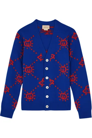 Gucci Kids GG and Ufo-intarsia Wool Cardigan - - 8 Years