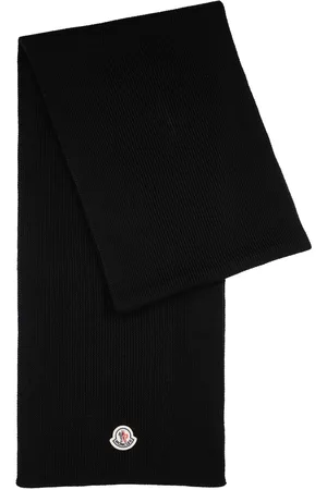 Moncler Logo Ribbed Wool Scarf - - One Size