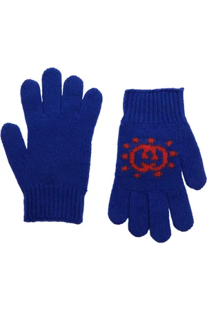 Gucci Kids Logo and Ufo-intarsia Wool Gloves