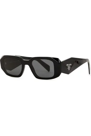 Prada Rectangle-frame Sunglasses , Designer-stamped Wide Arms, 100% UV Protection
