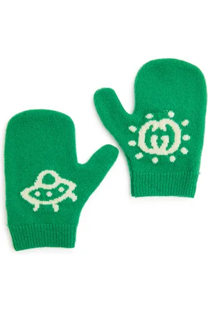 Gucci Kids GG and Ufo-intarsia Wool Gloves