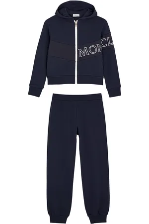 Moncler Kids Logo Print Cotton Tracksuit , Tracksuit, Printed - - 14 Years