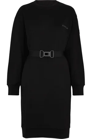 Moncler Belted Logo Cotton Jumper Dress - - XS
