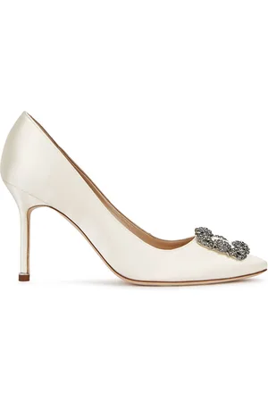 Manolo Blahnik Hangisi 90 Silk-satin Pumps