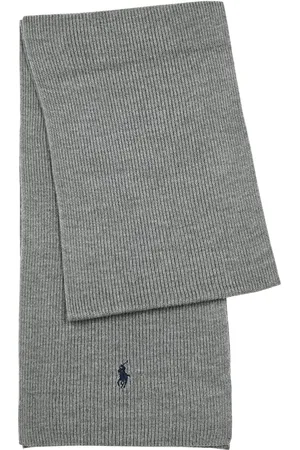 Ralph Lauren Logo-embroidered Ribbed Wool Scarf - - One Size